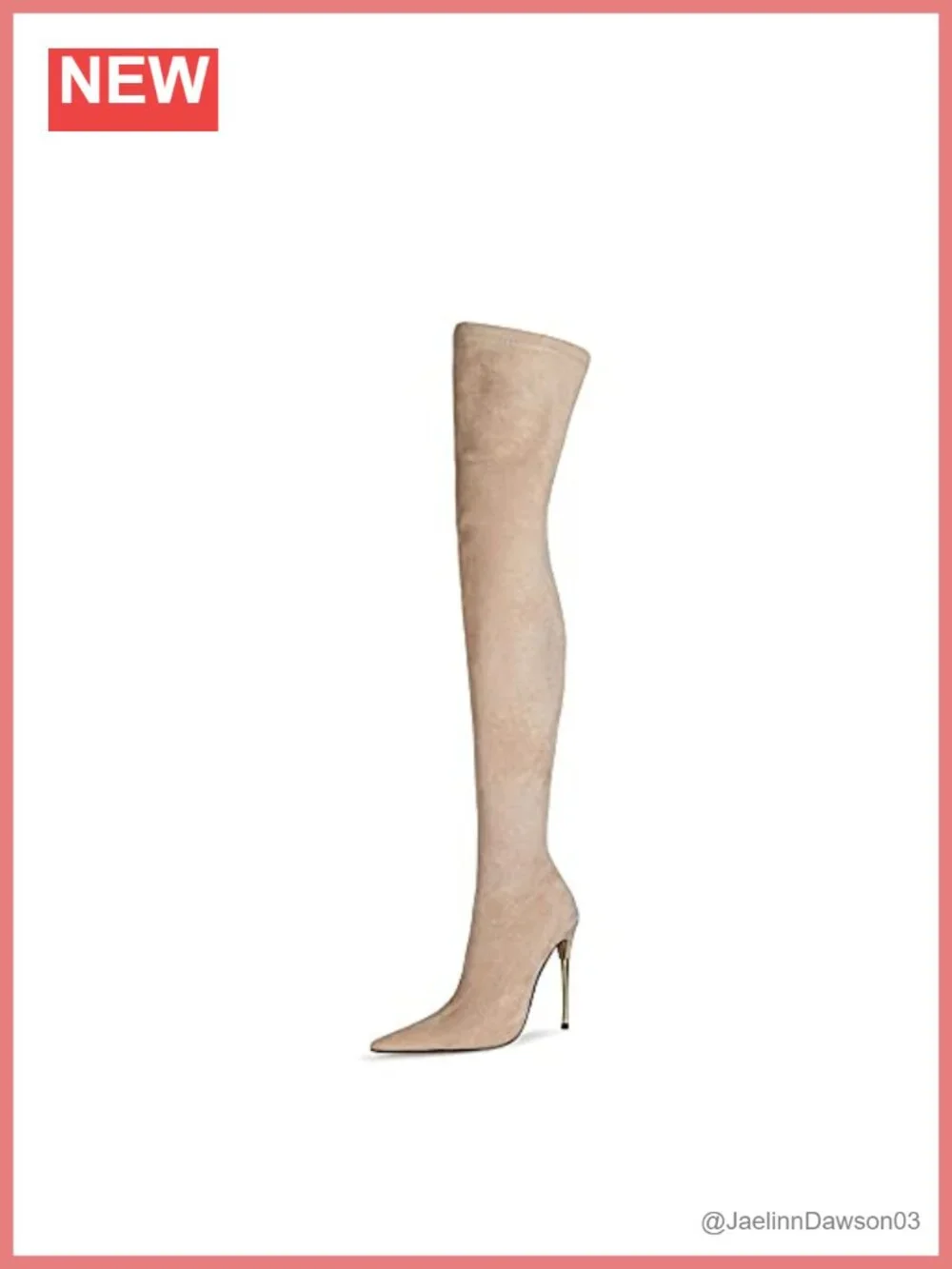 Suede Leather Pointed Toe Stiletto Super High Heel Over-the-Knee Boots for